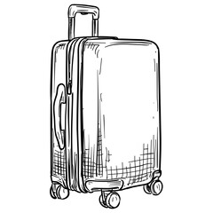 luggage bag handdrawn illustration