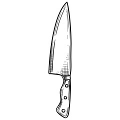 knife handdrawn illustration