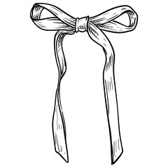 bow ribbon handdrawn illustration