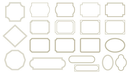 クラシックなフレームのイラストセット　ベクター背景素材