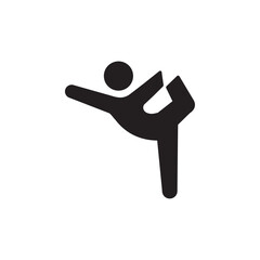 Exercise icon Flat line illustration