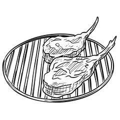 barbecue handdrawn illustration