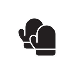 Gloves icon Flat line illustration