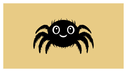 Edgar the cute spider - isolated illustration logo vector