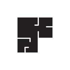 Home layout icon Flat line illustration