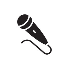 Microphone icon Flat line illustration
