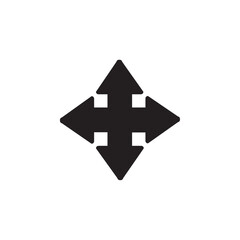 Move arrow icon Flat line illustration