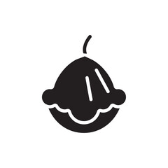 Muffin icon Flat line illustration