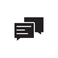 Multiple chats icon Flat line illustration