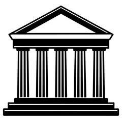 black and white columns