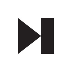 Next icon Flat line illustration