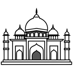 taj mahal vector illustration