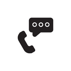 Phone call icon Flat line illustration
