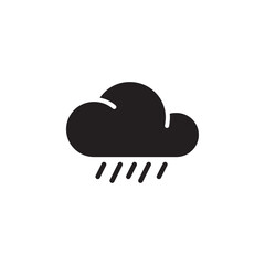 Rain icon Flat line illustration
