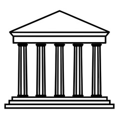 greek column isolated