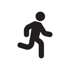 Run icon Flat line illustration