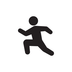 Running icon Flat line illustration