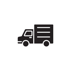 Van icon Flat line illustration