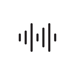 Waveform icon Flat line illustration