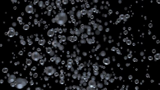 water droplets float in zero gravity