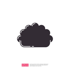 This image depicts a simple, stylized illustration of a cloud, emphasizing a minimalist design approach.