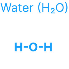 Water (H₂O) Molecular Structure for Chemistry