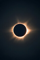 Obraz premium stunning close up of Earth during solar eclipse, showcasing dramatic corona surrounding moon. celestial event evokes sense of wonder and awe