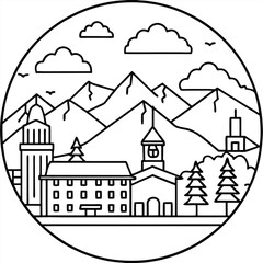 Elegant Aspen tree silhouette vector art illustration, perfect for eco-friendly branding, natural forest designs, and nature-themed creative projects. Suitable for prints and digital use.