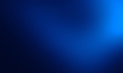 Dark sky blue black abstract grainy background, glowing vibrant color gradient shape, noise texture poster header banner cover design, copy space