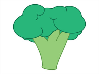 Broccoli fresh natural healthy vegetable nature nutritive veggie green color design icon set