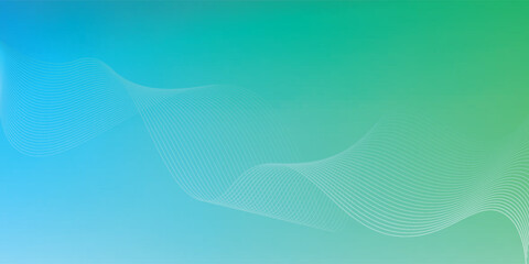 Modern abstract green gradient background with waves