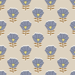 Indian Traditional Floral Allover Seamless Repeat Pattern