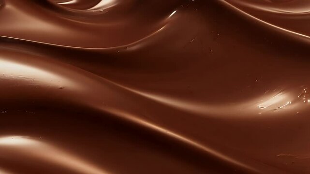 dynamic motion melted dark chocolate flows wavelike animation creating delightful seamless loop goodness highquality 4K visuals food brown swirl sweet dessert liquid abstract milk candy