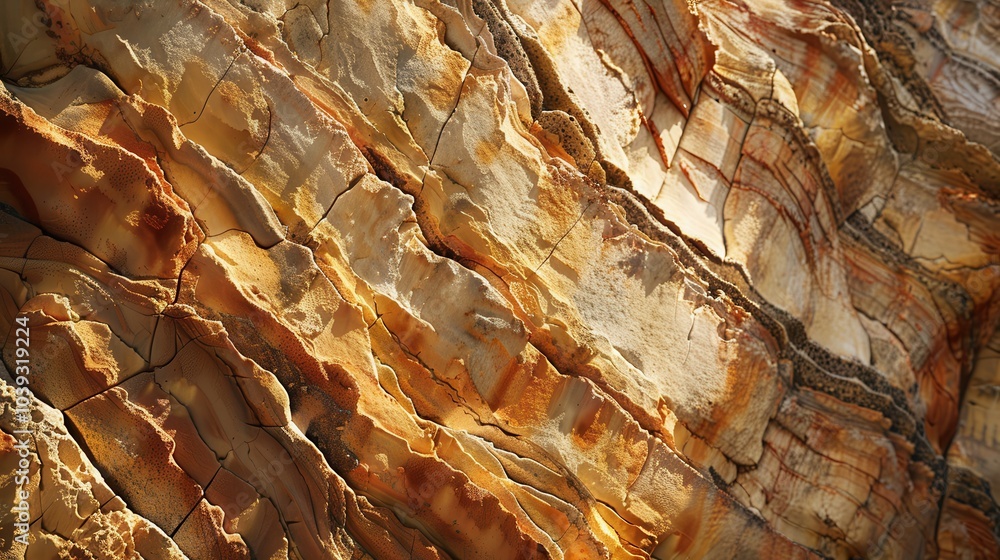 Poster textured canyon walls with layered patterns
