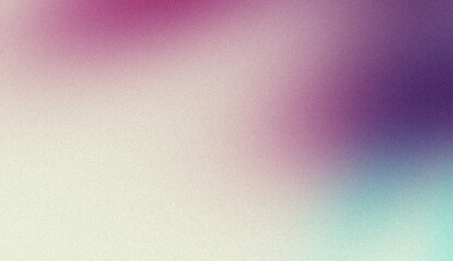 Abstract gainy gradient background teal purple pink blue retro noise texture summer banner poster backdrop design, copy space
