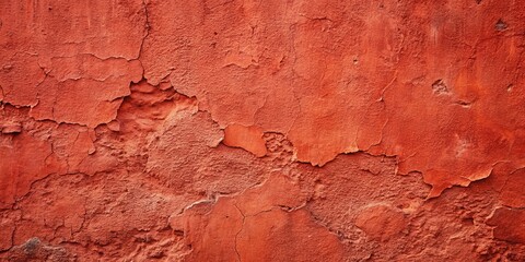 Fototapeta premium The Texture of Time A Distressed Red Brick Wall With Evident Signs of Wear and Tear, Revealing the Grit and History Hidden Beneath