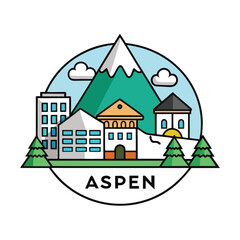 Elegant Aspen tree silhouette vector art illustration, perfect for eco-friendly branding, natural forest designs, and nature-themed creative projects. Suitable for prints and digital use.