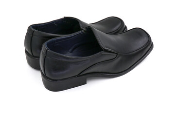 Men's shoes isolated on white background. black shoes