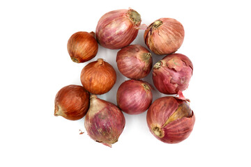 onions on a white background