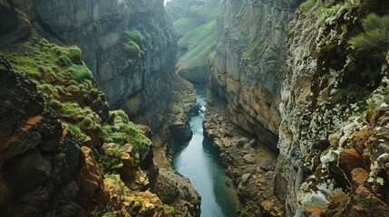 High Angle View Into a Stunning Canyon Landscape