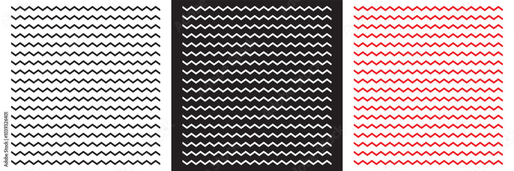 Poster wave lines pattern background seamless vector as zigzag stroke texture , undulate squiggle simple ba