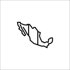 Mexico map icon. Simple Mexico map icon for social media, app, and web design. Vector illustration