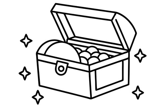recommend clip art: Jewels Box | isolated vector silhouette illustration on white background