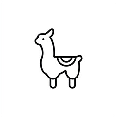 Alpaca icon. Simple alpaca icon for social media, app, and web design. Vector illustration.