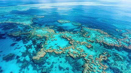 Stunning Panoramic View of the Great Barrier Reef