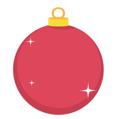 Vector image of red colored christmas tree ball