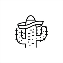 Desert cactus icon. Simple desert cactus icon for social media, app, and web design. Vector illustration