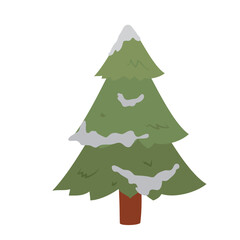Vector image of a Christmas tree icon with a white background