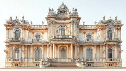 Fototapeta premium Ornate historical building with intricate architectural details.
