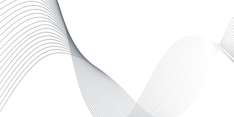 Abstract background with business and technology wave line. Thin line wavy abstract vector background. Curve wave seamless pattern.